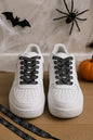 5 Paar Schnürsenkel Schwarz mit Spinnenweben Schuhe Senkel Sneaker Halloween