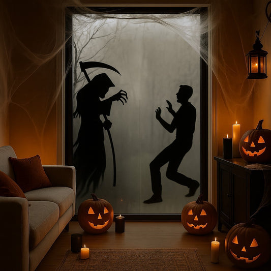 Amscan Scene Setters Fear The Reaper Fenster Wand Deko Halloween Deko Folie