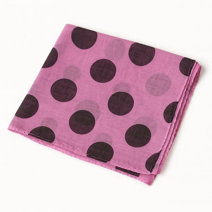 Baumwolltuch Rosa mit Polka Dots Kopftuch Halstuch Schal Multifunktionstuch