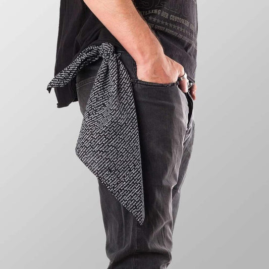 Schriftsatz Bandana Kopftuch Halstuch Stirnband Accessoire Freizeit Tuch Biker Kopftuch