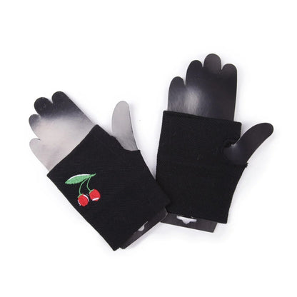 Aktion 24x Fingerlose Handschuhe mit Kirschen Festival Rockabilly Großhandel
