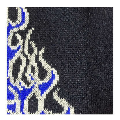 Strickmütze Blaue Flammen Mütze Strick Wintermütze Strickbeanie Winter Unisex