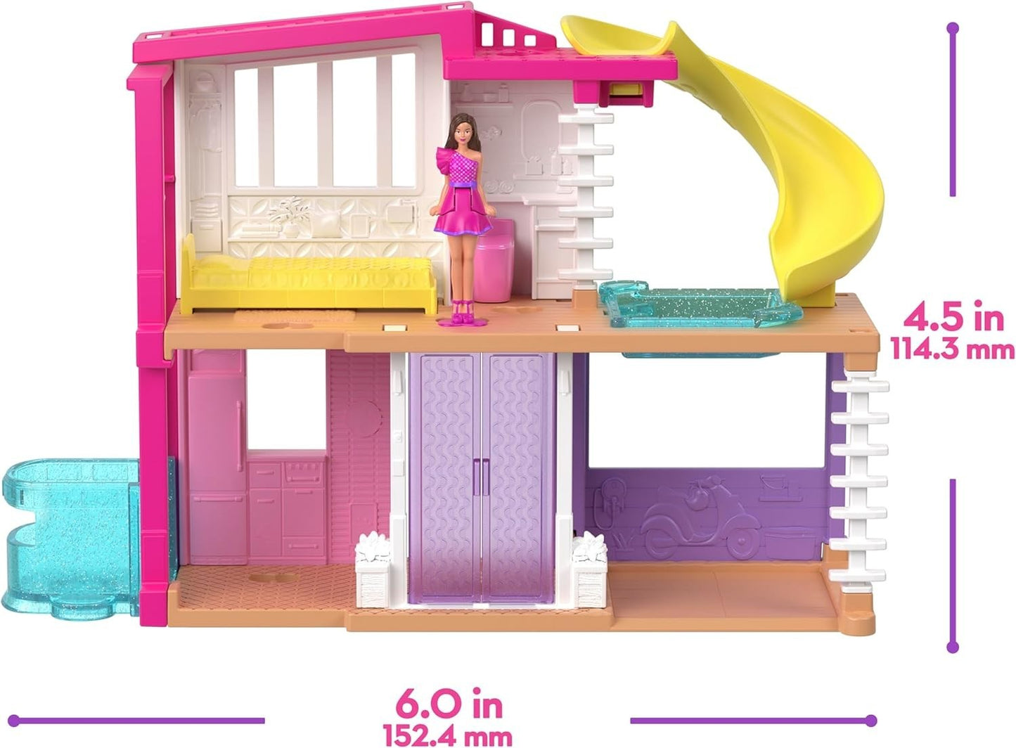 1x Mattel HYF44 Barbie Mini Puppenhaus Spielset Überraschung zufälliges Modell