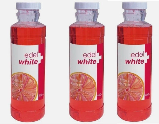 3 edel+white Fresh + Protect Mundspülung Mundwasser Grapefruit- u. Limone 400 ml
