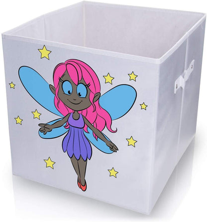 diMio Aufbewahrungsbox Fee 35x35x33cm zum bemalen inkl. Buntstifte Faltbox Korb