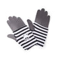 Fingerlose Handschuhe Gestreift S/W Piraten Totenkopf Skull Punk Gothic Rockabilly