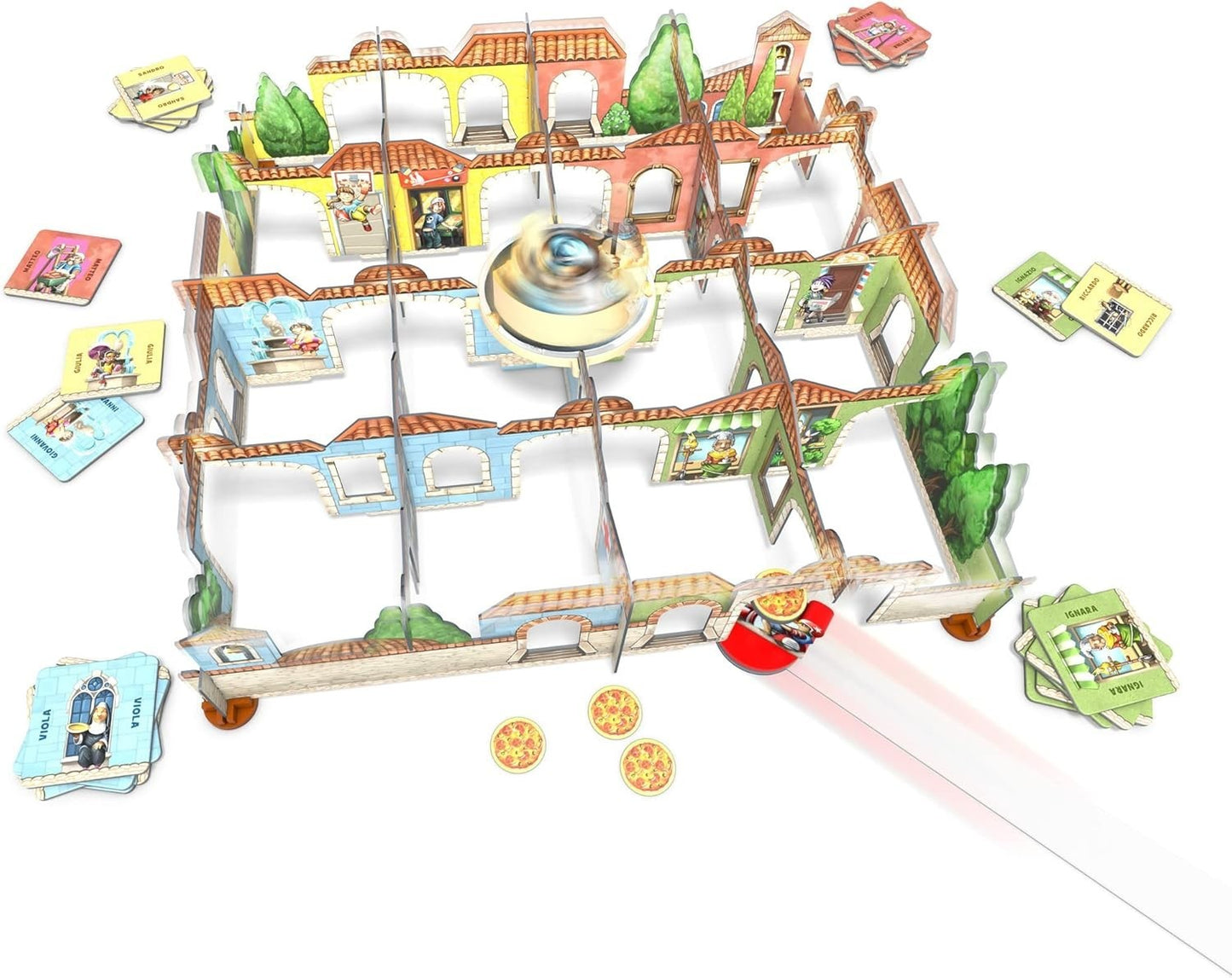 Piazza Rabazza Geschicklichkeitsspiel Pizzaspiel Gesellschaftsspiel Zoch