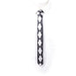 Krawatte Schwarz Silber Rauten Muster Schmal Accessoires Mode Herren Satinoptik