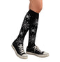 Socken kniehoch Spinne Spinnennetz Schwarz Weiß Gothic Punk Halloween Festival