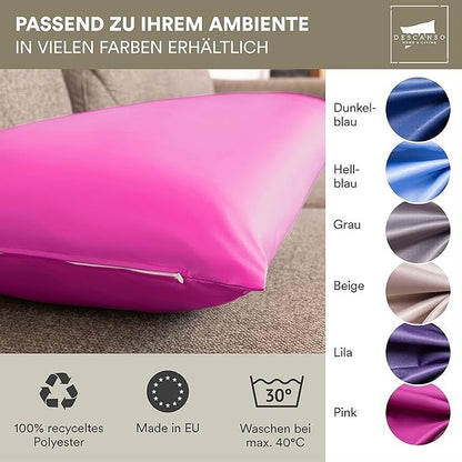 Karton mit min. 5 Kissen Kopfkissenbezüge Pink 150x50 cm Restposten Posten A Ware Aktion