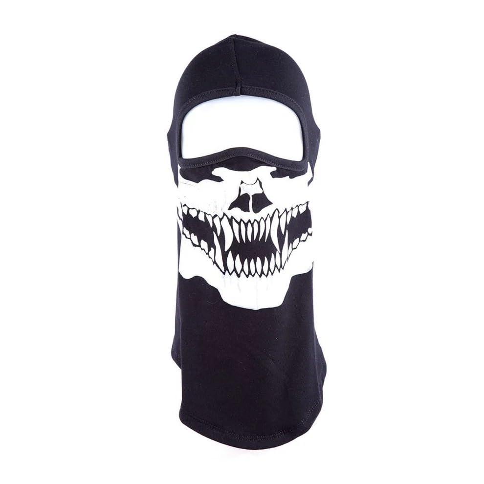 Biker Mask Predator Skeleton - Black