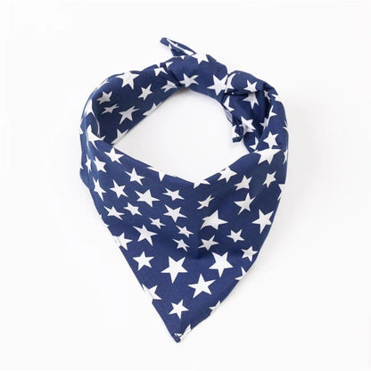 Halstuch Blau mit weißen Sternen – Baumwolltuch Bandana für Damen & Herren | Stylisches Accessoire für Freizeit, Biker & Festivals