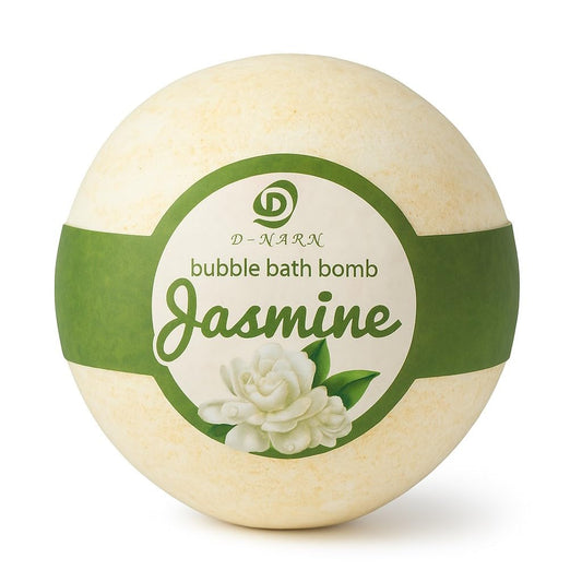 Jasmin Badebombe – Handgemachte Badekugel aus Thailand | Duftende Wellness-Geschenkidee | Sprudelnde Bubble Bath Bomb