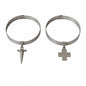 2er Set Choker Halsbänder – mit Schwert & Kreuz Anhänger – Verstellbarer Gothic Punk Festival Schmuck