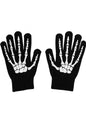 Schwarze Skelett-Handschuhe – Halloween Handschuhe mit Knochen-Design für Damen & Herren