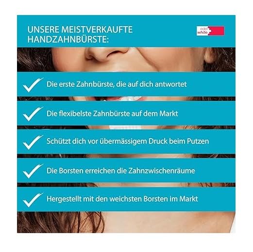 2x Edel+White Flosserbrush Ultrasoft Zahnbürsten | Konex HD Borsten für empfindliches Zahnfleisch & gründliche Zahnreinigung | Swiss Made