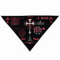 Schwarzes Dreiecktuch Bandana mit pinken Kreuzen – Unisex Kopftuch, Halstuch & Gesichtsschutz für Freizeit, Festival & Outdoor