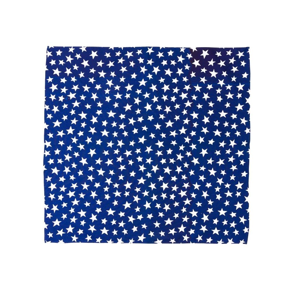 Halstuch Blau mit weißen Sternen – Baumwolltuch Bandana für Damen & Herren | Stylisches Accessoire für Freizeit, Biker & Festivals