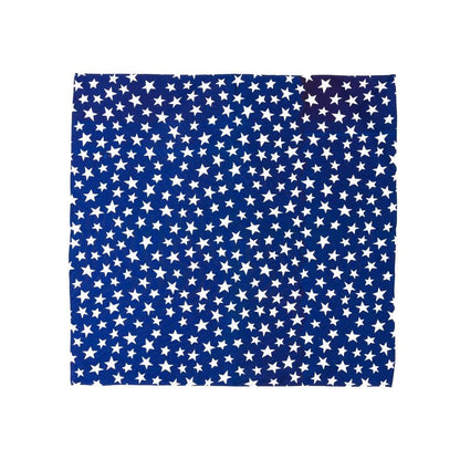 Halstuch Blau mit weißen Sternen – Baumwolltuch Bandana für Damen & Herren | Stylisches Accessoire für Freizeit, Biker & Festivals