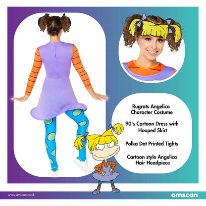 amscan Offizielles Nickelodeon Rugrats Angelica-Kostüm, Größen 36-44