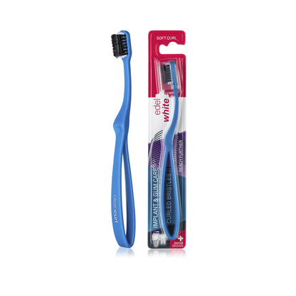edel+white CleanCurl Curved Zahnbürste dreiseitig I 3 Mal effizienter beim Zähneputzen als einseitige Zahnbürsten I Sehr gründliche Zahnreinigung