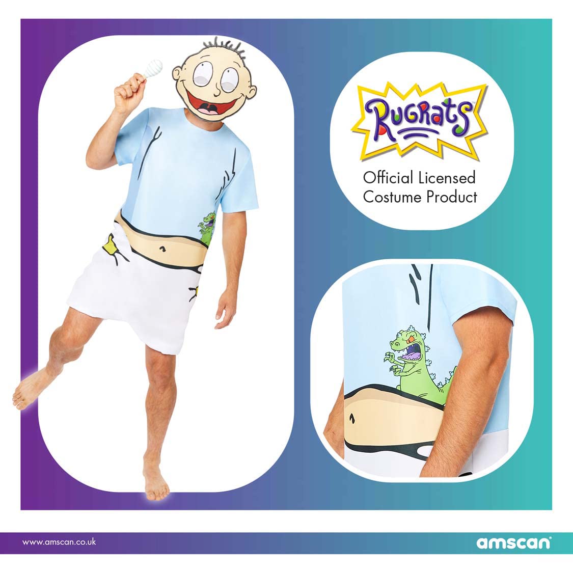 Amscan Official Nickelodeon Rugrats Tommy Pickles Costume S, M & L
