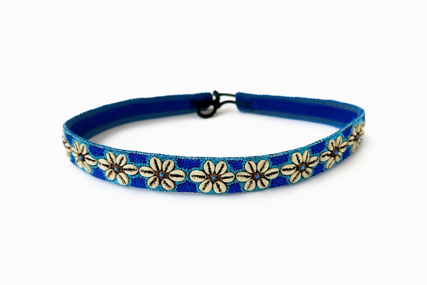 Muschelgürtel Damen – Hüftgürtel & Taillengürtel in Dunkel- und Hellblau | Boho Ibiza Sommer Style mit Muscheln und Perlen – Hippie Festival Accessoire