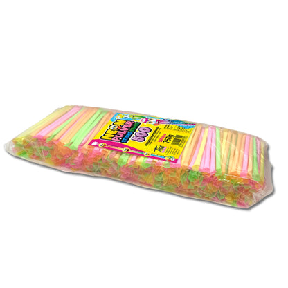 Tise Süsswaren Neon Pulversticks Karneval Fasching Wurfmaterial Brause Pulver Stangen Schleckpulver, 500 Stück (750g)