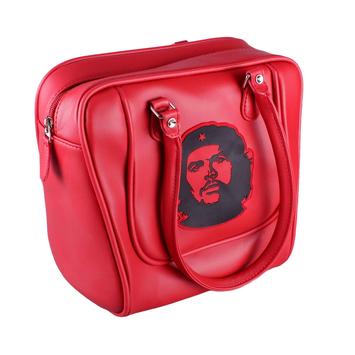 Handtasche Rot mit Che Guevara Motiv – Retro Vintage Schultertasche Handtasche | Mode Accessoire für Alltag, Festival & Streetstyle