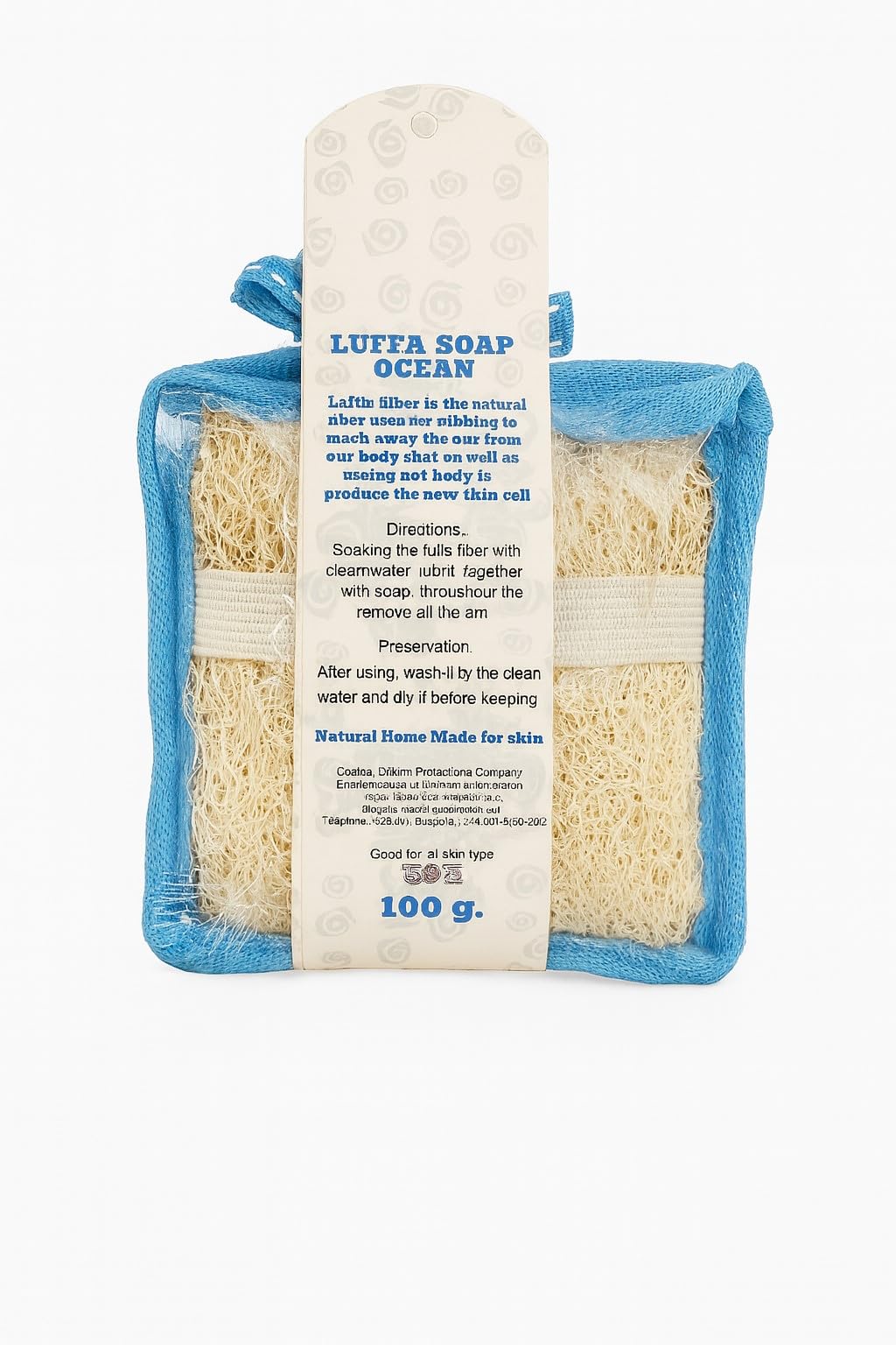 Seife mit Luffa Meeresbrise Handgemacht 100g – Peelingseife mit Naturschwamm & Meersalz-Duft | Körperpeeling & Bodyscrub | Naturseife für Du