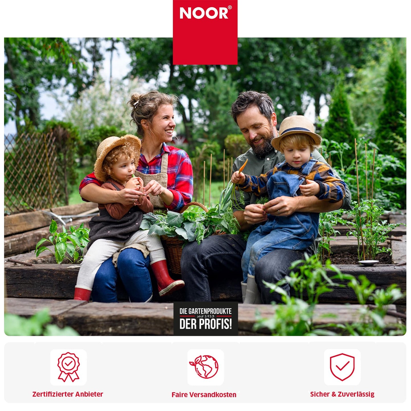 NOOR Sichtschutzstreifen PP PRO für Doppelstabmattenzaun 650 g/m² - Zaunsichtschutz Rolle 0,19x35 m - blickdichter Wind- & Sichtschutz für G