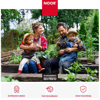 NOOR Sichtschutzstreifen PP PRO für Doppelstabmattenzaun 650 g/m² - Zaunsichtschutz Rolle 0,19x35 m - blickdichter Wind- & Sichtschutz für G