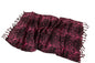 Schal/Tuch mit Leopardenmuster in Pink – Halstuch mit Fransen im Animal-Print – Modisches Damen Kopftuch