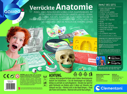 Clementoni 59221 Galileo Lab – Verrückte Anatomie, Modell des menschlichen Schädels, Bestandteile des Gehirns zum Entdecken, Medizin & Biologie für Kinder ab 8 Jahren