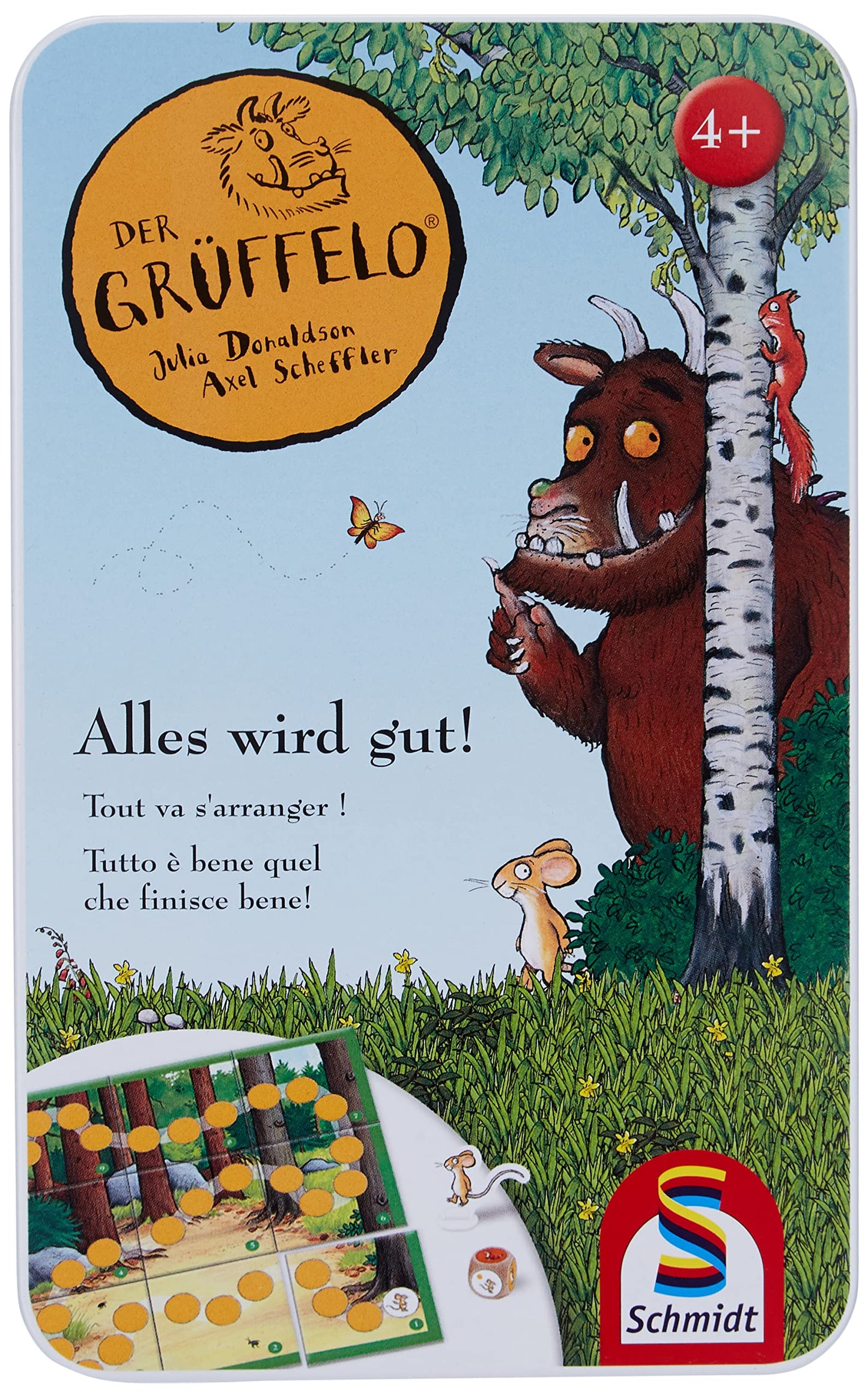 Schmidt Spiele 51276 Der Grüffelo, Alles Wird gut, Bring Mich mit Spiel in der Metalldose