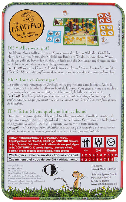Schmidt Spiele 51276 Der Grüffelo, Alles Wird gut, Bring Mich mit Spiel in der Metalldose