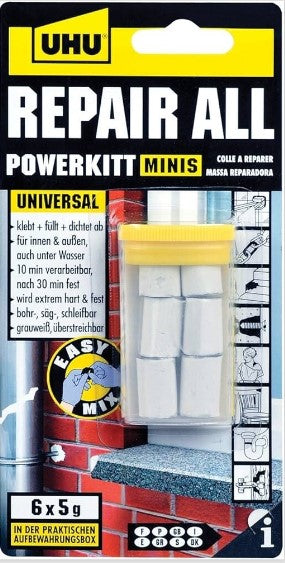 UHU Repair All Powerkitt Minis 6x5g,