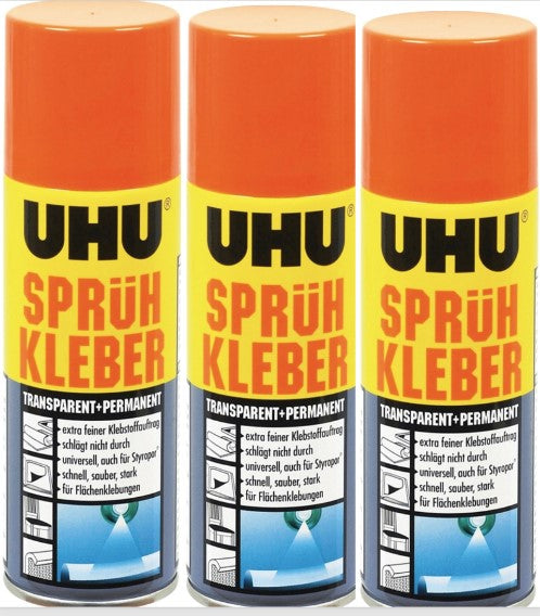 3x UHU Sprühkleber 3x 200ML