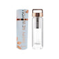 fitvia Thermoflasche in Roségold mit integriertem Teesieb
