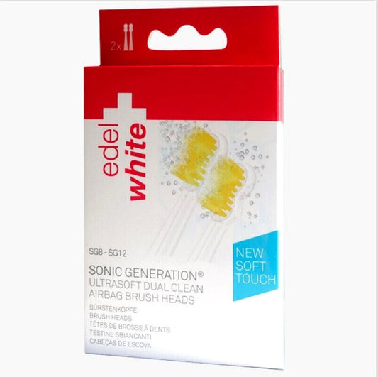 edelwhite Sonic Generation SG8 - SG12 Bürstenköpfe Ultrasoft Dual Clean 2er