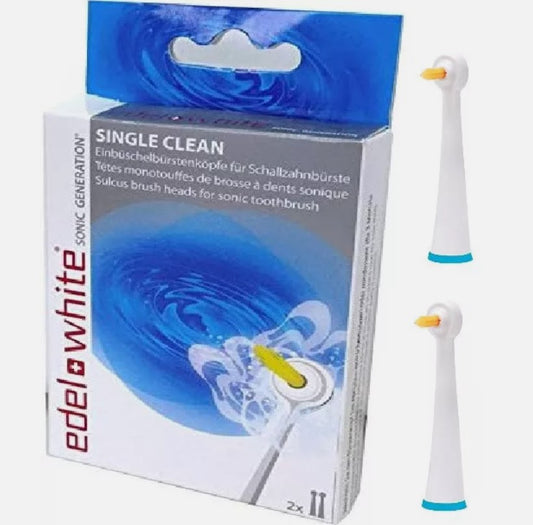 2 edelwhite Sonic Generation Ersatzbürstenköpfe Single Clean EW-SG2S